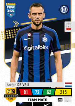 Stefan de Vrij Internazionale Milano 2023 FIFA 365 Team Mate #298